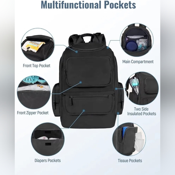 Multifunctional Dad Diaper Bag Travel Backpack Bag - Picture 3 of 5